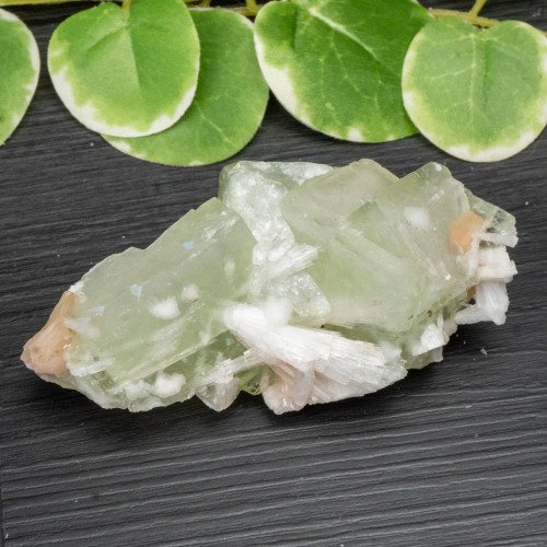 Green Apophyllite with Stilbite and Scolecite #20