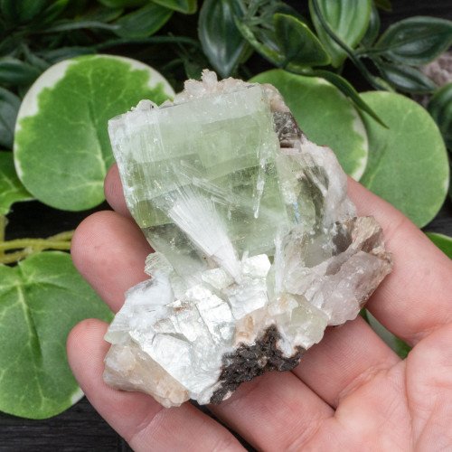 Green Apophyllite with Stilbite and Scolecite #18