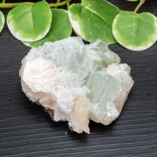 Green Apophyllite with Stilbite and Scolecite #16
