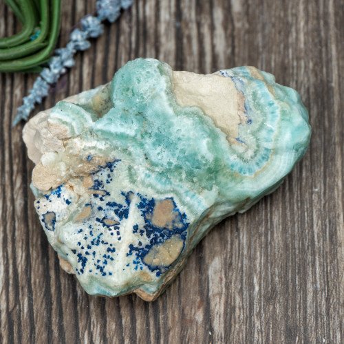 Blue Aragonite with Azurite #2