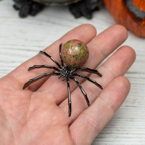 Unakite Crystal Spider #1
