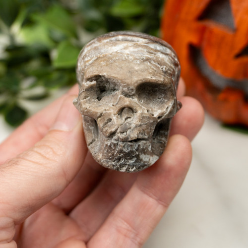 Quartz in Sphalerite Skull #1