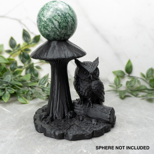 Owl & Mushroom Sphere Stand