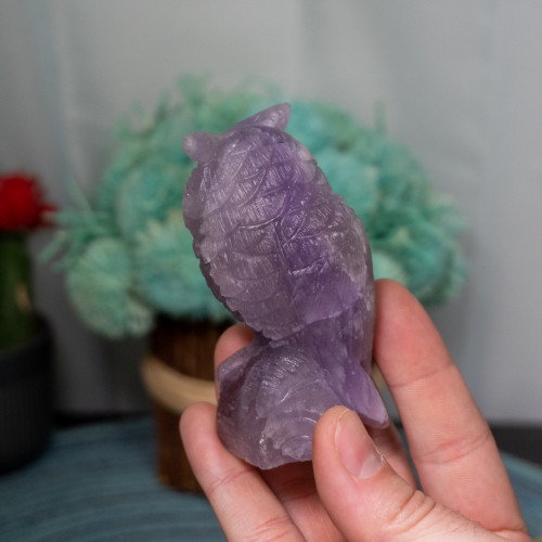 Purple Fluorite Owl