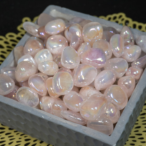 Aura Rose Quartz Tumbled