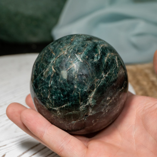 Large Green Apatite Sphere