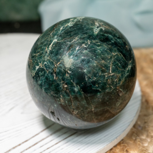 Large Green Apatite Sphere