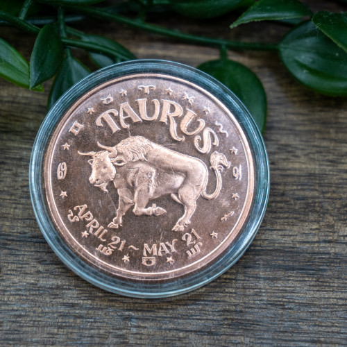 Taurus 1oz Copper Coin