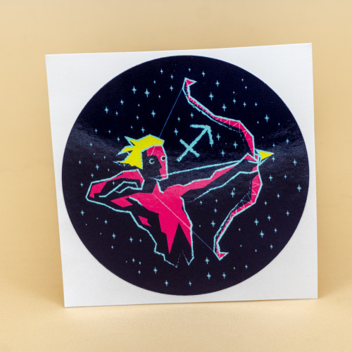 Neon Sagittarius Sticker
