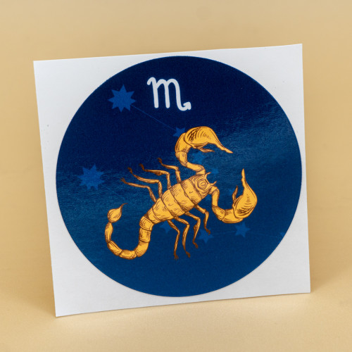 Gold Scorpio Sticker