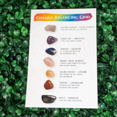Chakra Balancing Grid Card
