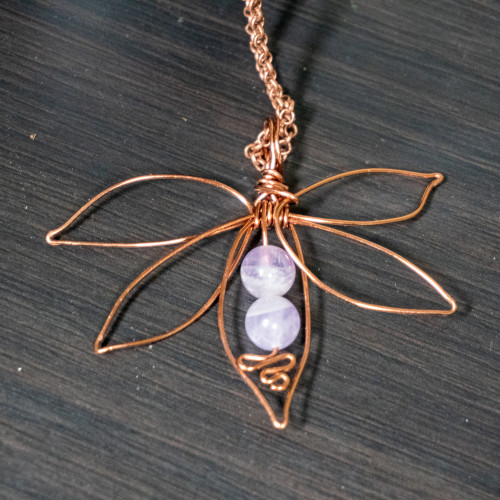 Amethyst Butterfly Necklace