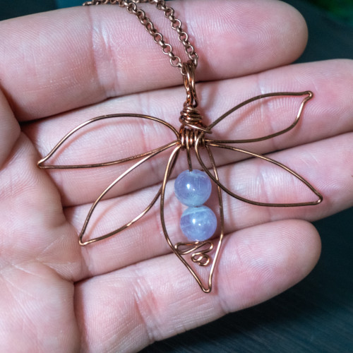 Amethyst Butterfly Necklace