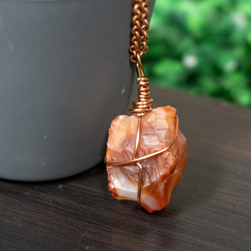 Raw Carnelian Necklace #2