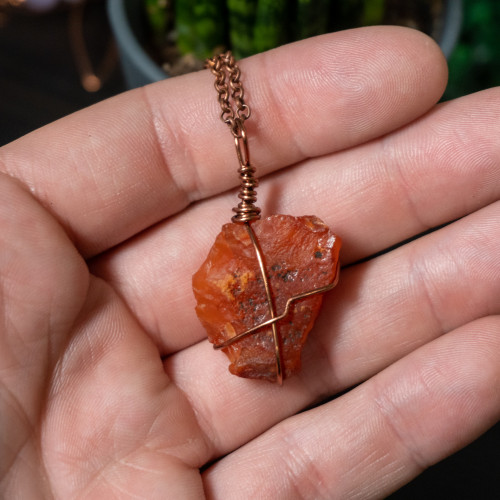 Raw Carnelian Necklace #1
