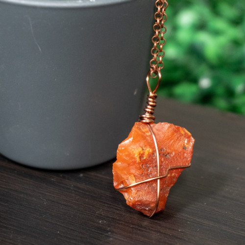 Raw Carnelian Necklace #1