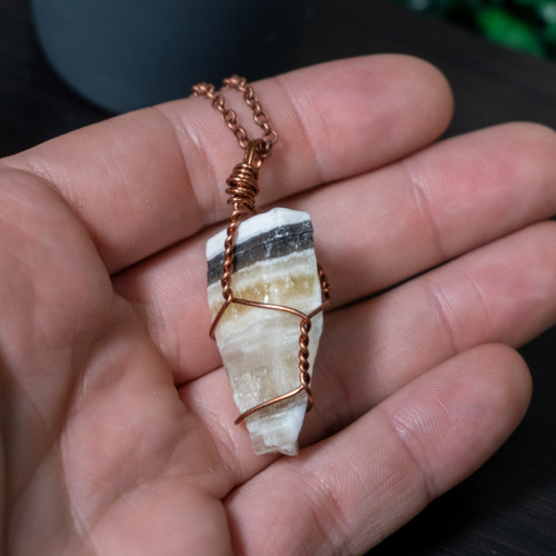 Zebra Calcite Necklace #3