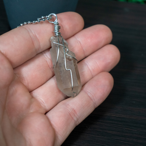 Raw Smoky Quartz Necklace #1