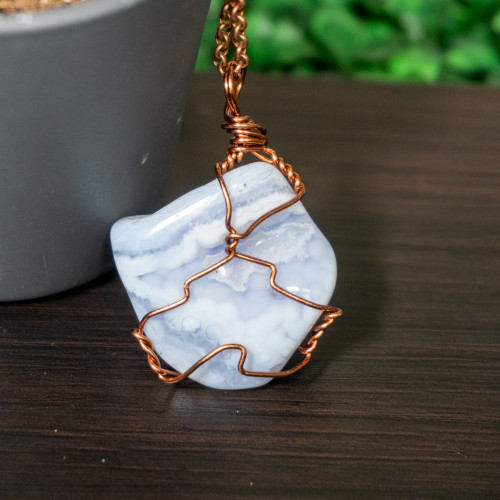 Blue Lace Agate Necklace #1