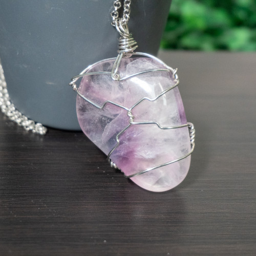 Large Purple Fluorite Necklace