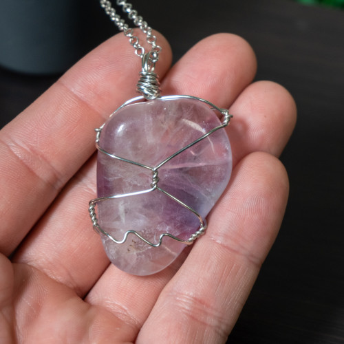 Large Purple Fluorite Necklace