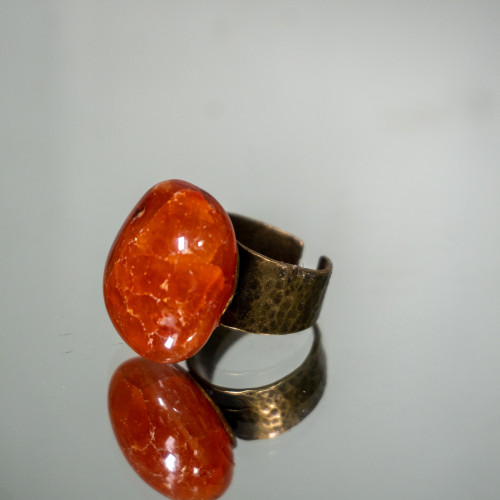 Polished Carnelian Ring #1