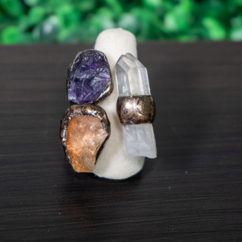 Quartz, Calcite, Fluorite Ring #2