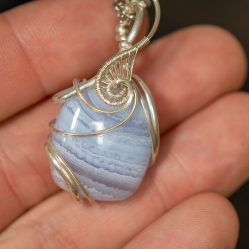 Blue Lace Agate Necklace #2