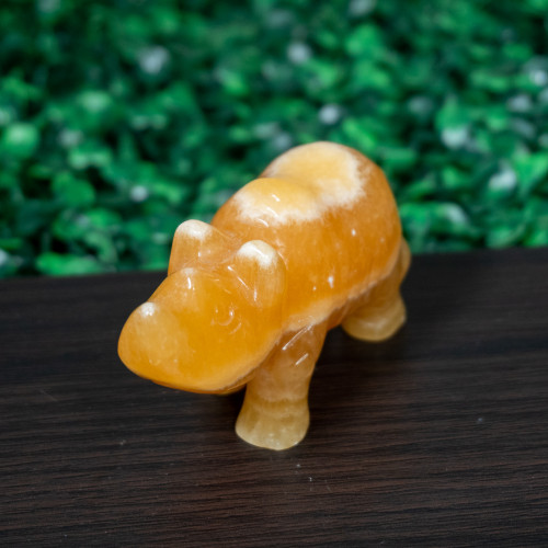 Orange Calcite Rhino