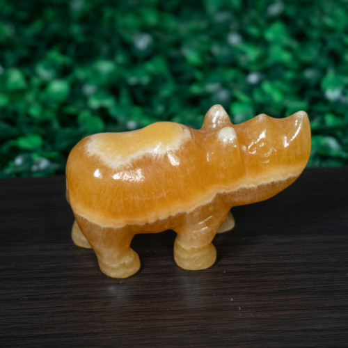 Orange Calcite Rhino