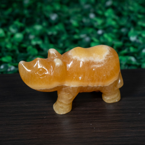 Orange Calcite Rhino